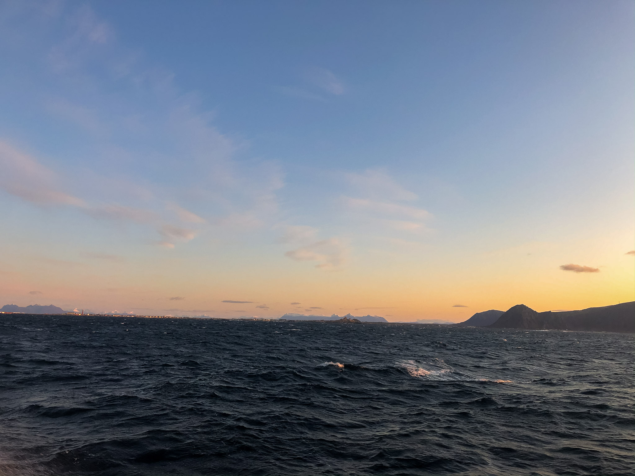 Sonnenuntergang bei Rückfahrt