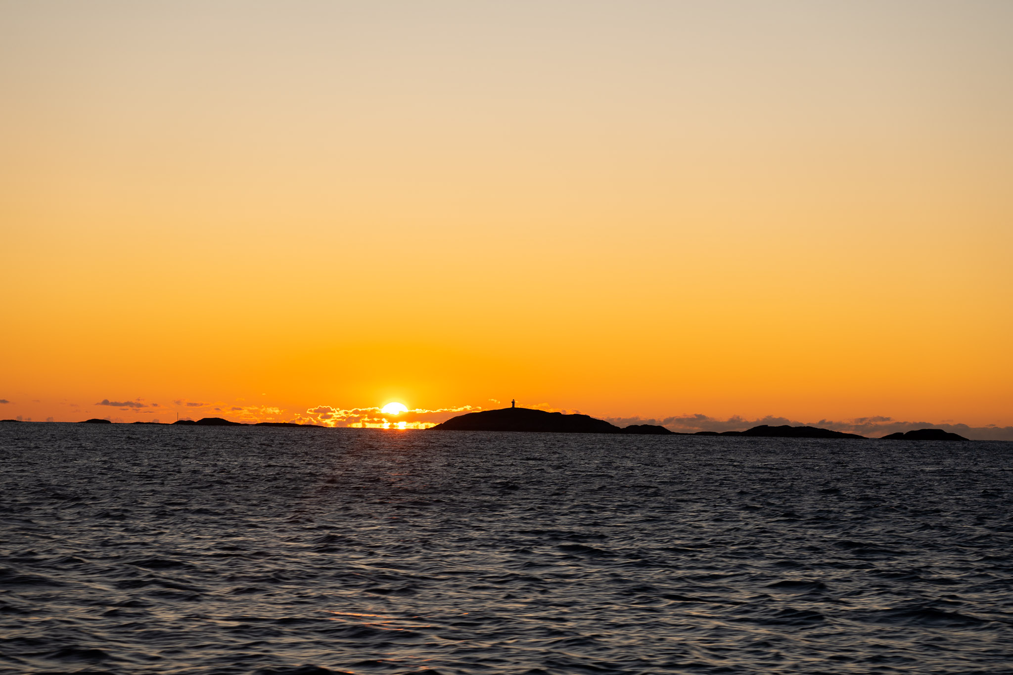 Sonnenuntergang bei Rückfahrt