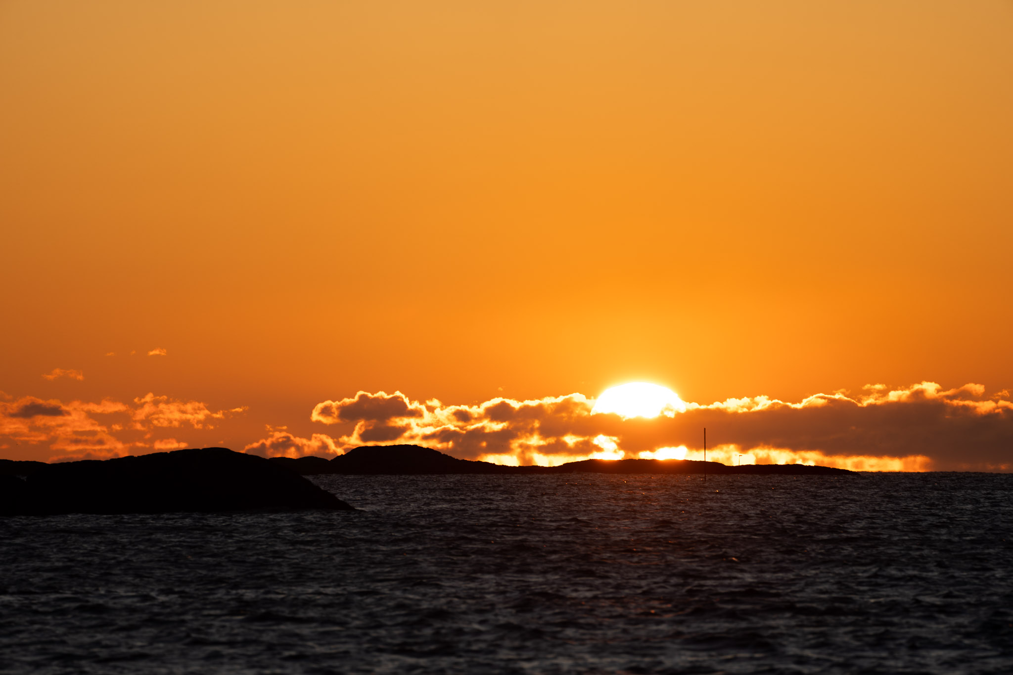 Sonnenuntergang bei Rückfahrt